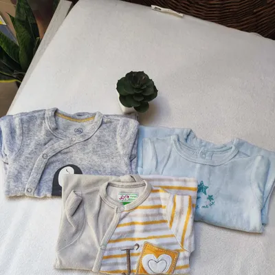 Lot de 3 pyjamas hiver tout doux mixte - Taille 1 mois